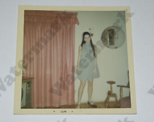 1967 candid of pretty woman in cute dress Vintage Photograph 3.5