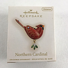 Hallmark Keepsake Ornament Beauty Of Birds Miniature Northern Cardinal New 2009 picture