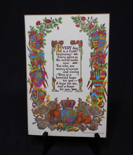every  day is a fresh beginning  vintage wall plaque on board Evangelic cards picture