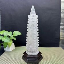 3.2lb Rare Natural clear quartz Wenchang Pagoda quartz Crystal Specimen healing picture