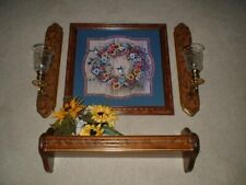 Retired 7-pc HOME INTERIORS Picture Grouping - GARDEN FLOWER WREATH picture