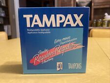Vintage 1998 Tampax Tampons REGULAR  1 pack of 40 -NOS- Movie Prop picture
