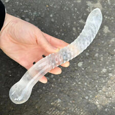 Large Size Natural Clear Quartz Crystal Massage Penis Wand Gemstone Yoni  250mm picture