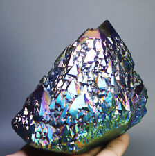 2.7lb Colorful Aura Quartz Crystal Titanium Bismuth Silicon Cluster Rainbow picture