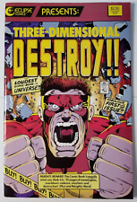 Three Dimensional Destroy #1 VF/NM (1987, Eclipse) 3D glasses still attached picture