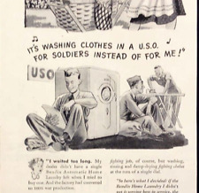 Bendix Automatic Home Laundry Out To War Back Later WW II Vintage Print Ad 1943 picture