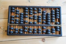 Vintage Wood and Brass Abacus 12.5" x 7" 11 Rows B6 picture