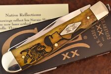 CASE XX USA EARLY MORNING SINGER DAVID YELLOWHORSE BONE TRAPPER KNIFE 1/500 COA picture