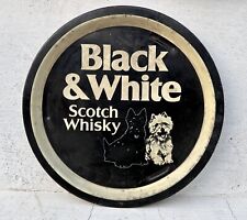 Vintage Old Buchanan's Black & White Scotch Whisky Advertise Rare Litho Tin Tray picture