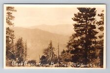 Mt Wilson CA-California RPPC, Back Range From Rim Trail, Vintage Postcard picture