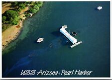 U.S.S. Arizona Memorial Pearl Harbor Hi Naval Ship Postcard Chrome Unposted 1399 picture