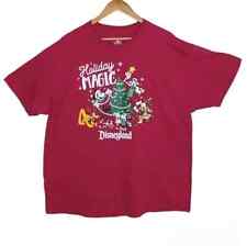 Authentic Disney Park Disneyland Holiday Unisex Red Short Sleeve Graphic SZ 2XL picture