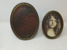 Vintage Ornate Oval Picture Frame Set Of 2 Made In Korea  picture