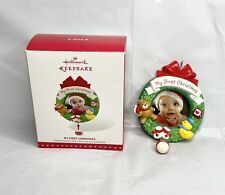 2015 Hallmark MY FIRST CHRISTMAS Photo Holder Ornament BABY'S 1st HARD TO FIND picture