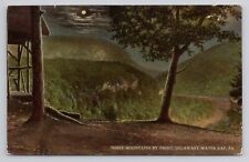 Three Mountains By Night Delaware Water Gap Pennsylvania c1910 Antique Postcard picture