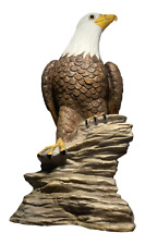 Porcelain Bald Eagle On Rocks Figurine picture