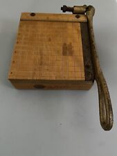 Vintage Ingento No 1 Wood Guillotine Paper Cutter Works picture