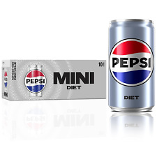 Diet Pepsi Soda, 7.5 Ounce Mini Cans, 10 Pack picture