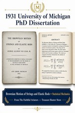 Rare 1931 University of Michigan PhD Dissertation – The Brownian Motion Strings picture