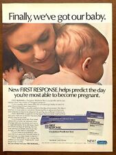 1985 Tampax First Response Vintage Print Ad/Poster Retro Pregnancy Baby Décor  picture