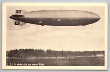 Vintage Hindenburg RPPC Postcard - L.Z. 129 Maiden Voyage Takeoff German 1936 picture