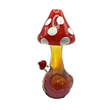 Cool and Unique Glass Smoking Pipe with Mushroom Design -Tobacco Bowl - 5 Inches picture
