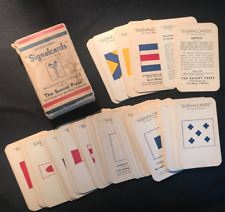 WWII Signal Cards Sunset Press US Navy International 65 cards plus 5 & box picture
