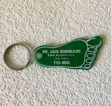 Vintage Keychain DR. JACK RUBINLICHT Key Ring Fob Podiatrist Foot Laser Surgery picture