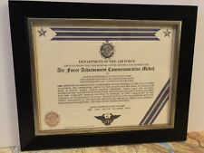 AIR FORCE ACHIEVEMENT COMMEMORATIVE MEDAL CERTIFICATE ~ Type 1 w/Custom Printing picture