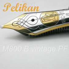 PELIKAN M800 GOLD 18C 750 B VINTAGE BROAD NIB PF NEW OLD STOCK TWO CHICKS PEN picture