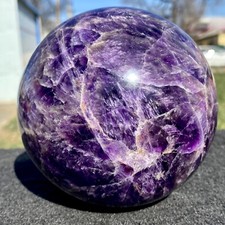4.42LB Natural Dream Amethyst Sphere Quartz Therapy Aura Crystal Ball picture