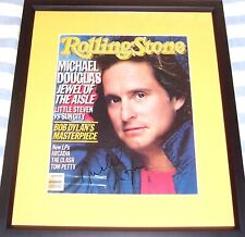 Michael Douglas autographed signed 1986 Rolling Stone magazine cover framed JSA picture