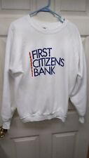 Vintage First Citizens Bank White Sweatshirt XX-Large Rare - Read Discription  picture