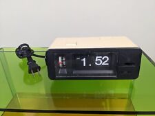 VTG Timex Flip Clock Snooze Alarm 197 Model 5102-401 Retro 70's Beige TESTED picture