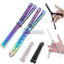 New Butterfly Knife Trainer Comb Metal Non Sharp Dull Practice Training Tool picture