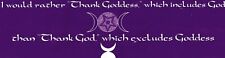 Goddess God Bumper Sticker Religion Pagan Spiritual Wiccan Sacred Feminine Women picture