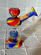 Mini 5inch Silicone Hookah Smoking Bong Shisha Water Pipe Glass Bowl picture