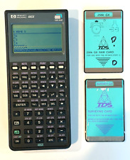 HP 48GX Calculator with 256K Ram and TDS Surveying Card Hewlett Packard READ picture