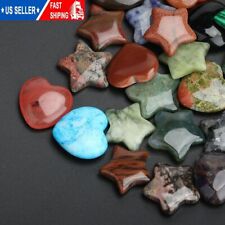10-30pcs Mixed Color Natural Stone Reiki Healing Crystal Star Heart Home Decor picture