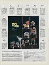 1973 Nature's Sculpture Zodiac Crystal Lucite Base Astrology Vtg Print Ad SP6 picture