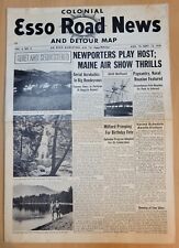 1939 COLONIAL ESSO ROAD NEWS & DETOUR MAP Vol. 6, No. 4 AUG.15-SEPT.15, 1939 picture