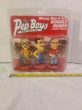 Pep Boys Manny Moe and Jack Bobblehead Doll Set Limited Edition New in Packaging picture