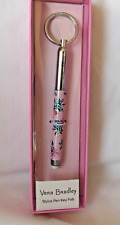 Vera Bradley HAPPINESS RETURNS PINK Pen with stylus tip & key ring New picture