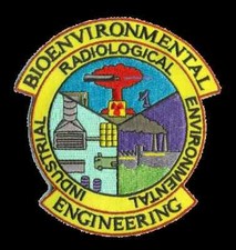 4" USAF AIR FORCE BIO-ENGINEERING RADIOLOGY ENVIRON INDUSTRIAL EMBROIDERED PATCH picture
