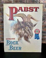 Vtg Pabst Genuine Bock Beer Ram 22” X 30” Cardboard Easelback Advertising Sign picture