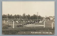 RPPC Playground Children Playing COLVER PA Cambria County Real Photo Postcard picture
