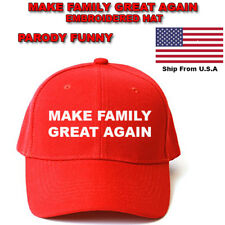MAKE FAMILY GREAT AGAIN Trump PARODY FUNNY Hat PERSONALIZED Custom EMBROIDERED picture