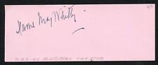 Dame May d1948 signed 2x5 cut autograph on 3-22-48 at Biltmore Theater BAS picture