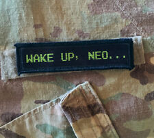 1x4 Wake Up Neo The Matrix Movie Morale Patch Tactical Military USA Hook  Army picture
