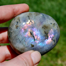 2.5in 150g Large Purple Labradorite Crystal Palm Stone picture